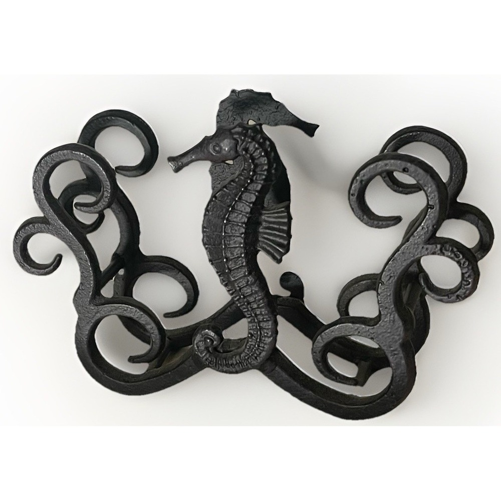Heavy Cast Iron Seahorse Nautical Décor – Unique Coastal‎ Display / Accent Piec - Picture 3 of 5
